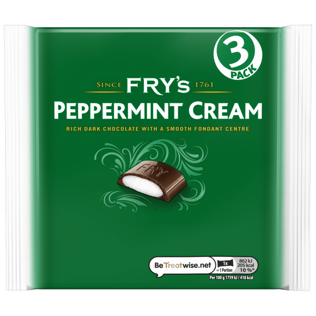 Fry’s Peppermint Cream Chocolate Bar 3 Pack Multipack 147g (3 x 49g)