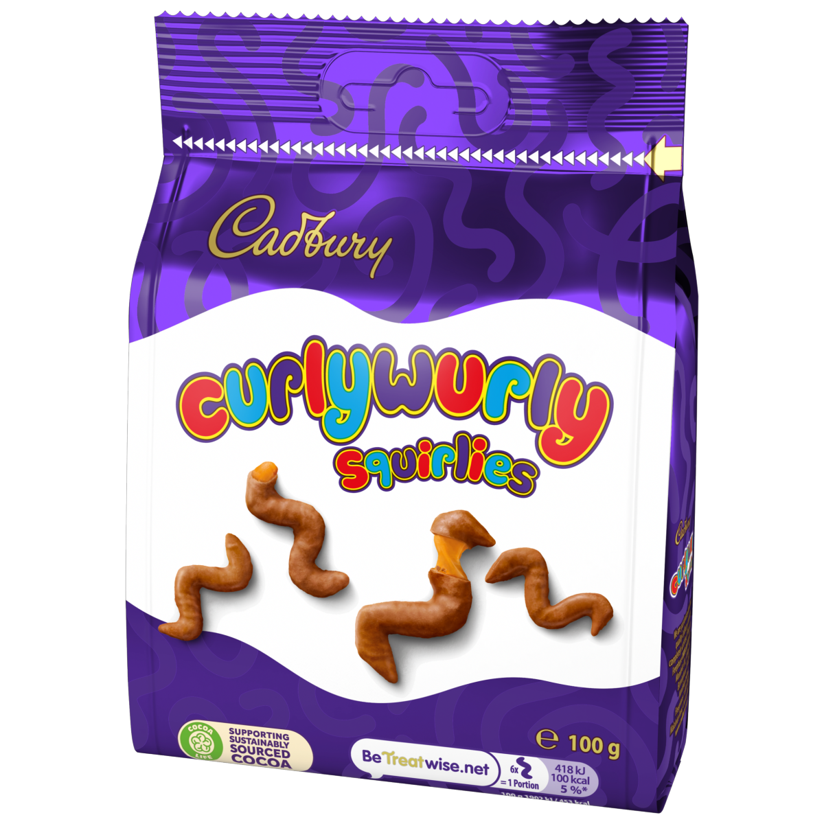 Cadbury Curly Wurly Squirlies Chocolate Bag 100g