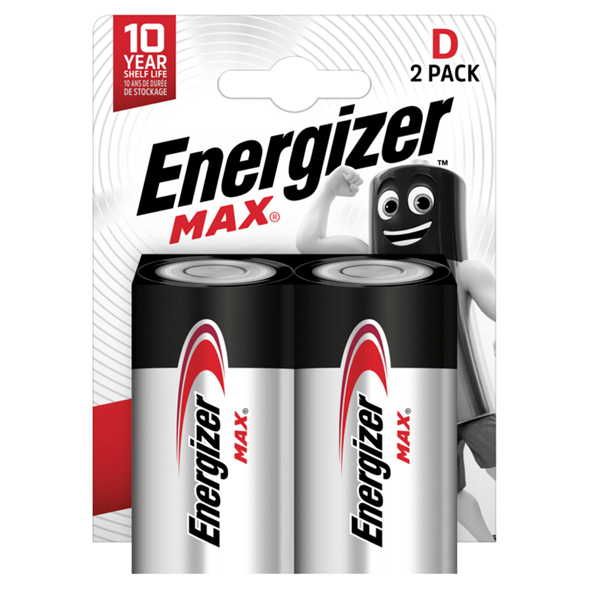 Energizer Max D Batteries Alkaline 2 Pack