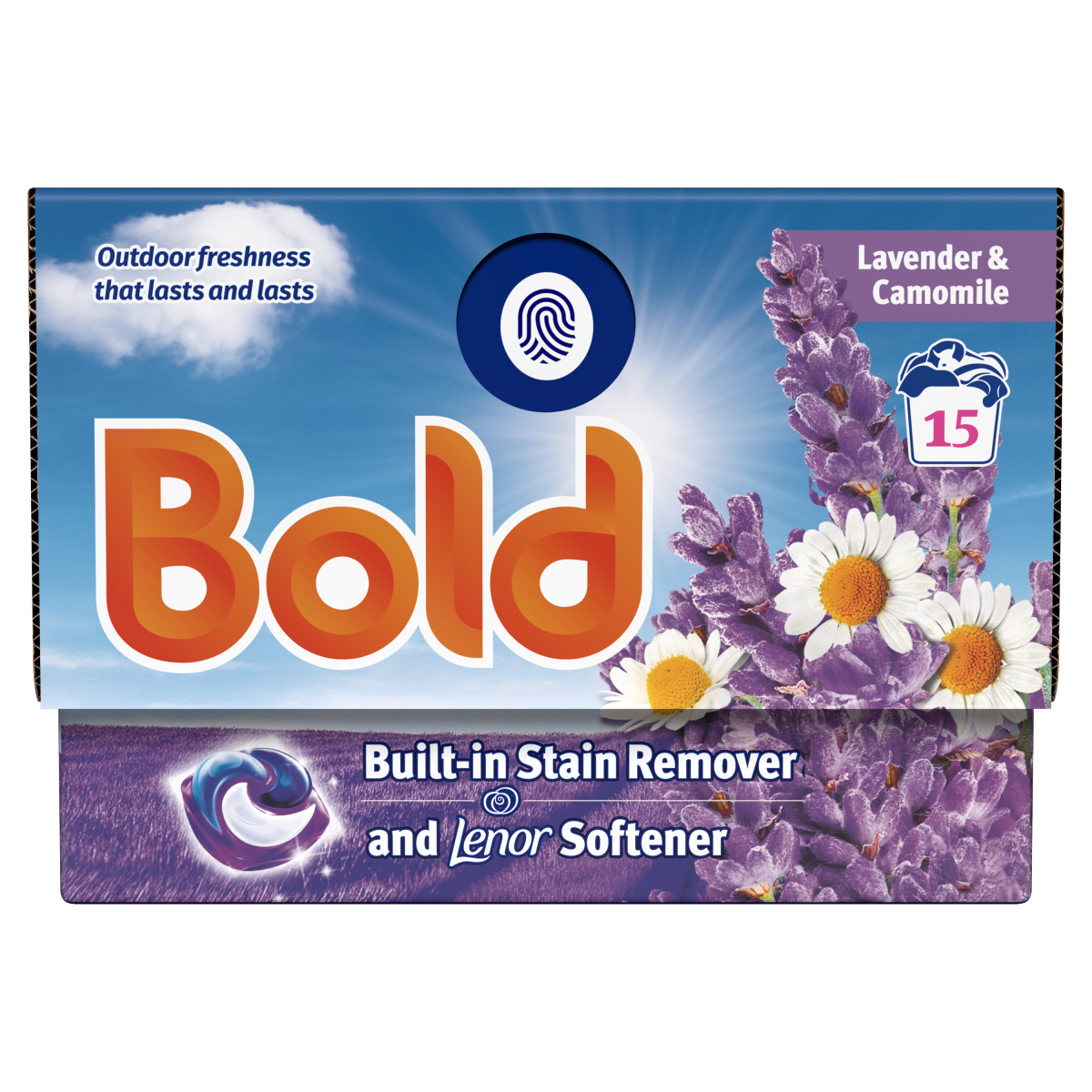 Bold PODS® Washing Liquid Capsules 15 Washes, Lavender and Camomile
