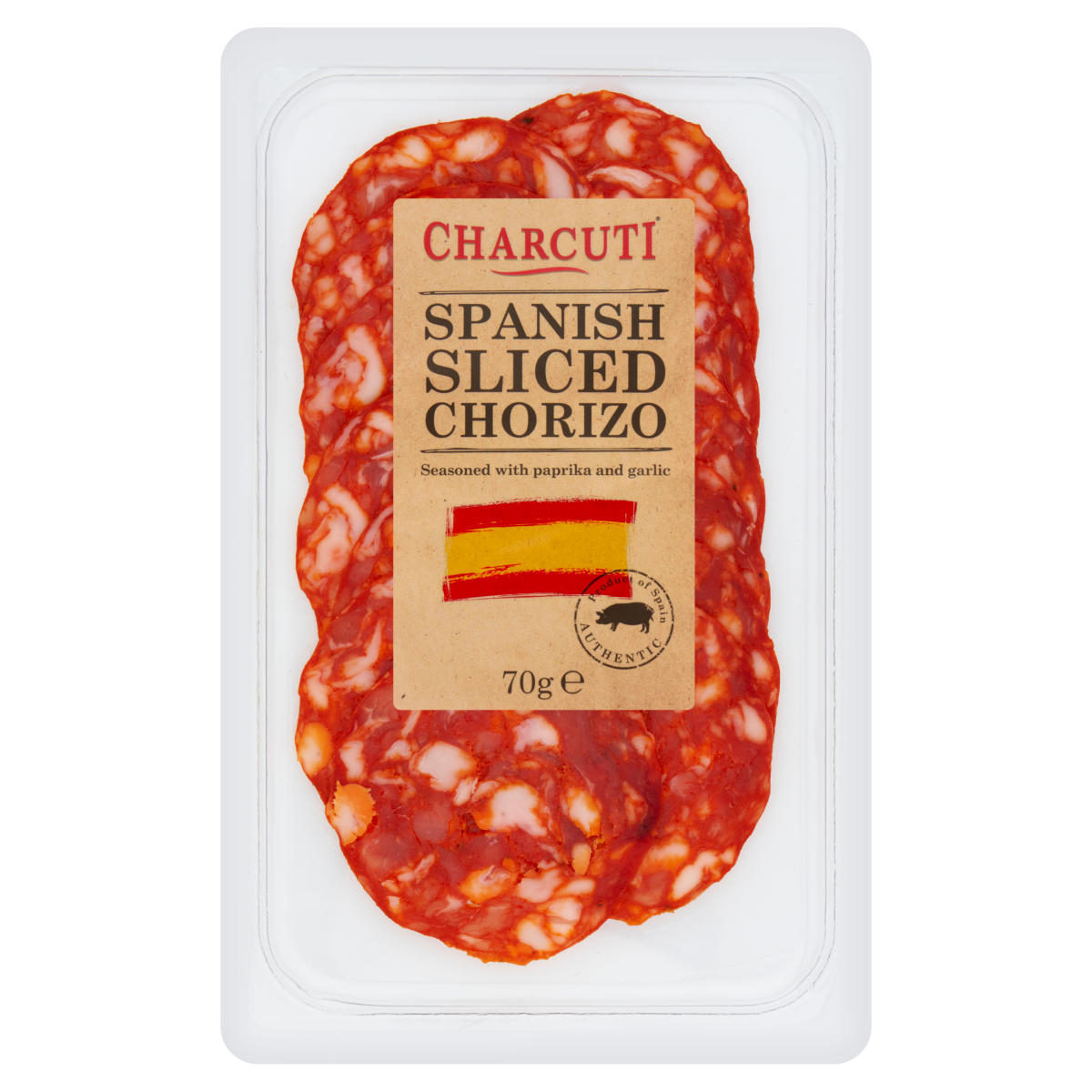 Charcuti Spanish Sliced Chorizo 70g