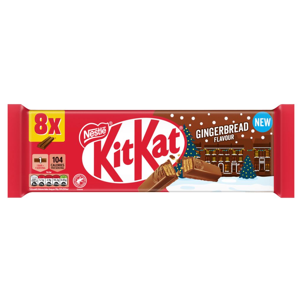 KitKat 2 Finger Gingerbread Flavour Bars 8 x 20.7g (165.6g)