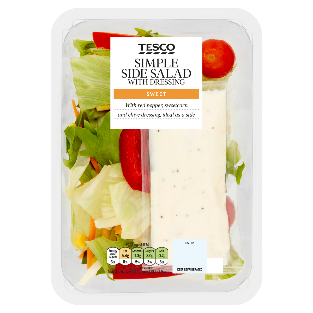 Tesco Simple Side Salad with Dressing 165g