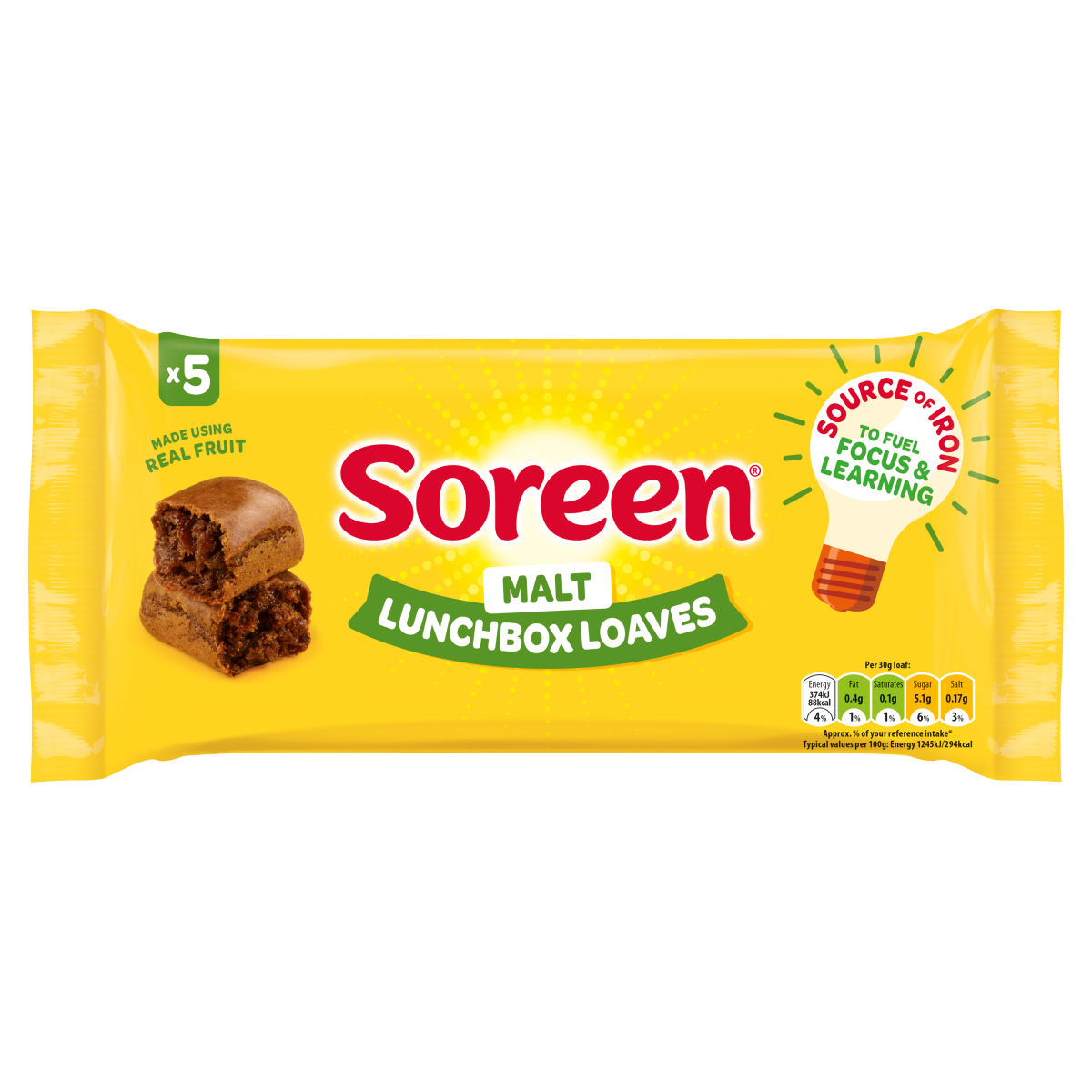 Soreen 5 Malt Lunchbox Loaves 150g