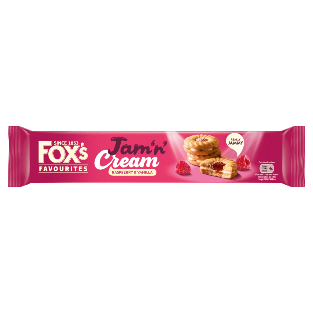 Fox’s Favourites Raspberry & Vanilla Jam ‘n’ Cream 150g
