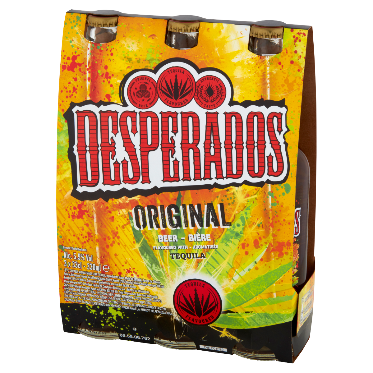 Desperados Tequila Lager Beer 3 x 330ml Bottles