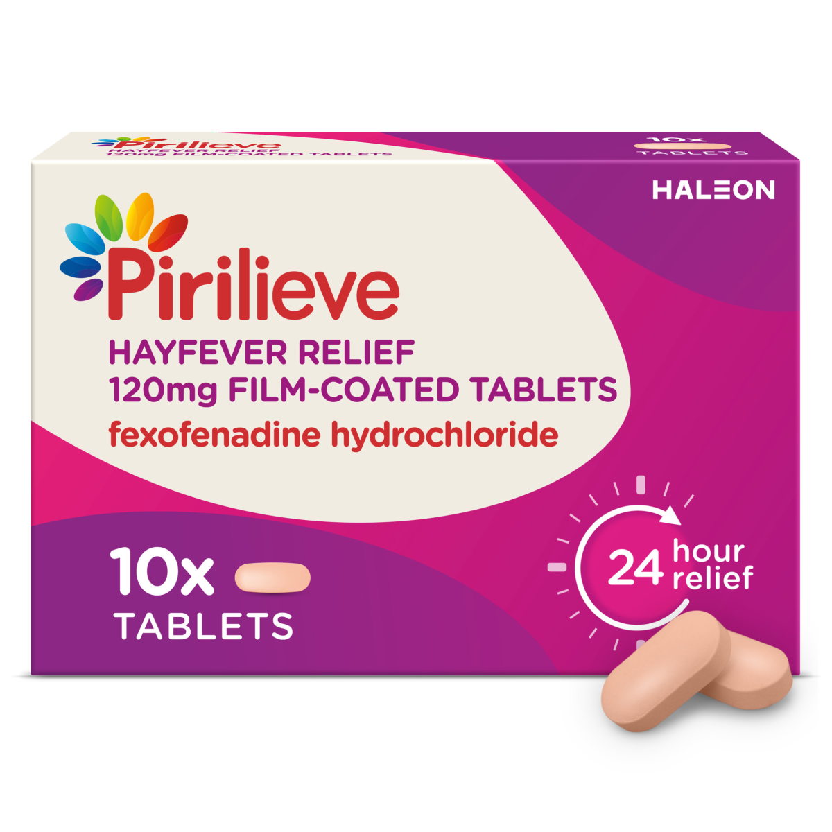 Pirilieve Hayfever Relief Fexofenadine Tablets, 10s