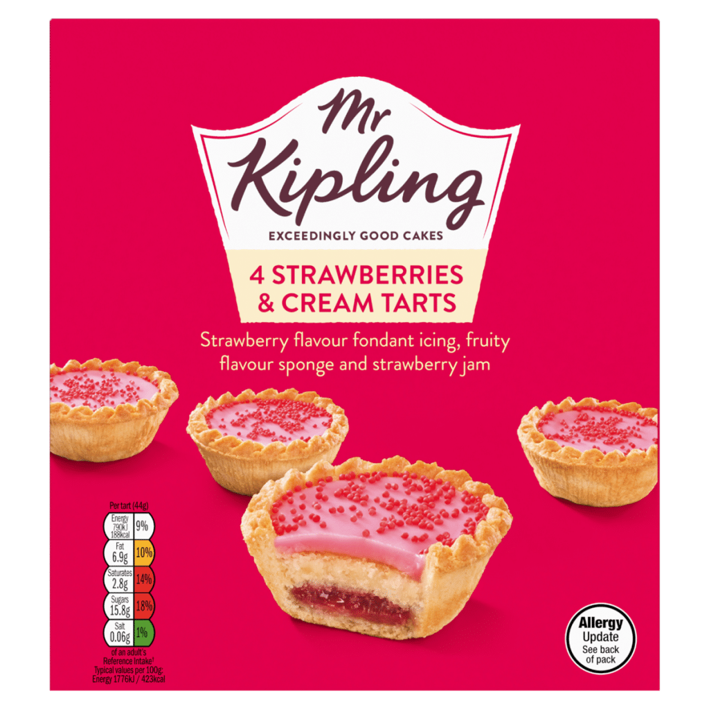Mr Kipling 4 Strawberries & Cream Tarts