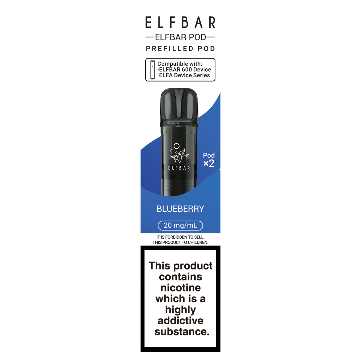 Elfbar Pod Prefilled Pod Blueberry 20mg/ml