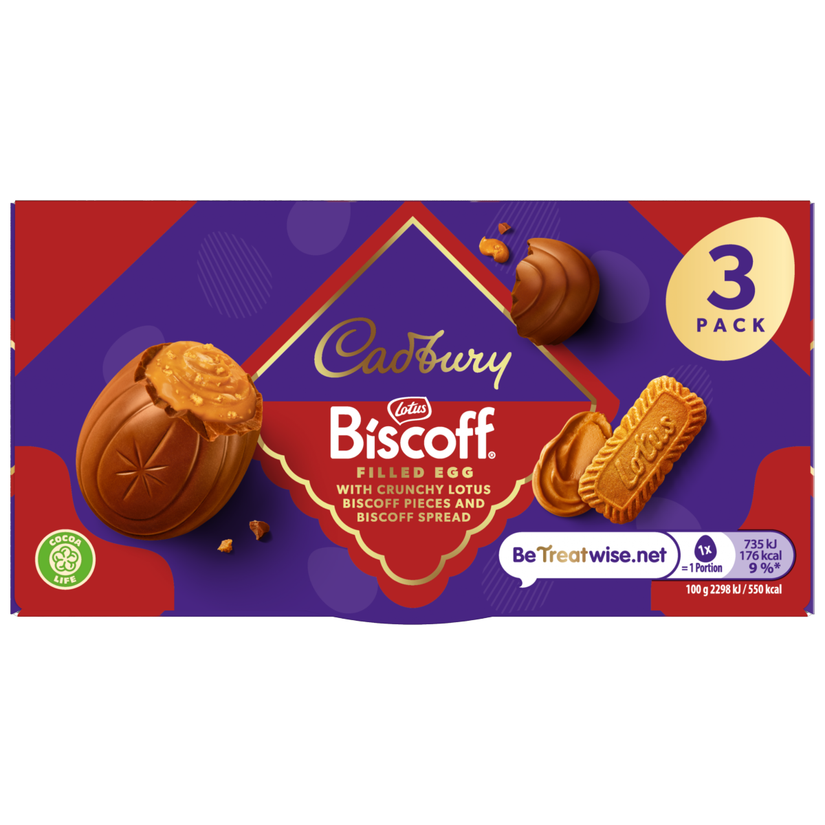 Cadbury Biscoff Egg 3 pack 96 g