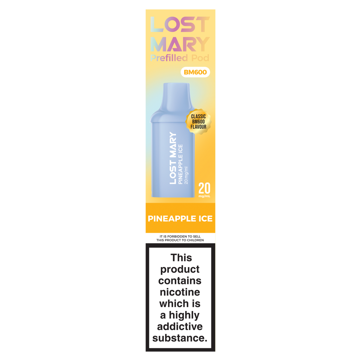 Lost Mary BM600 Pineapple Ice Prefilled Pod 20mg/ml