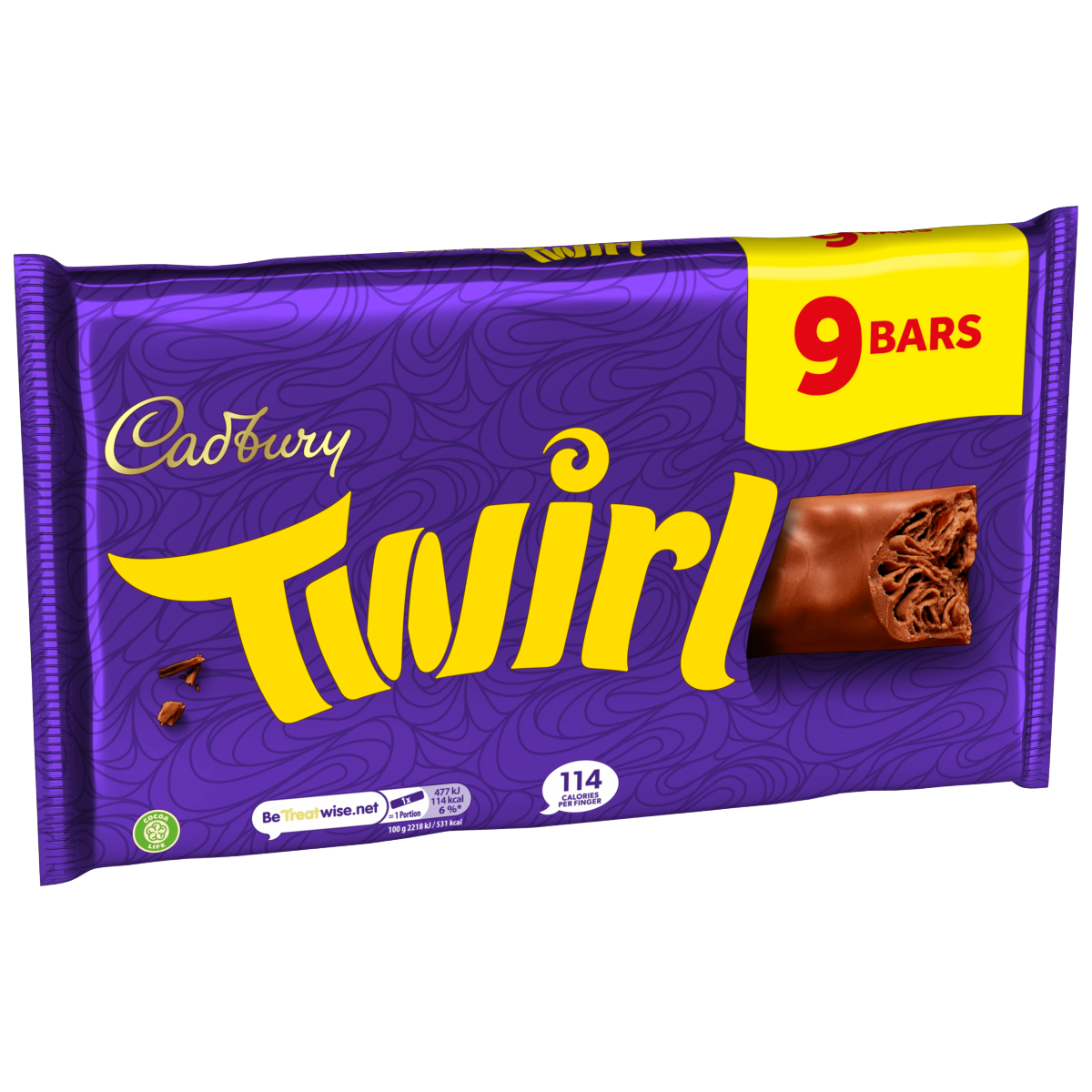 Cadbury Twirl Milk Chocolate 9 Pack Multipack 193.5 g