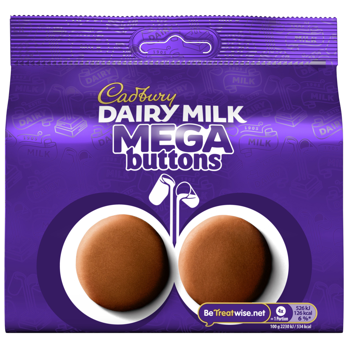 Cadbury Dairy Milk Mega Buttons Chocolate Large Sharing Bag 192 g