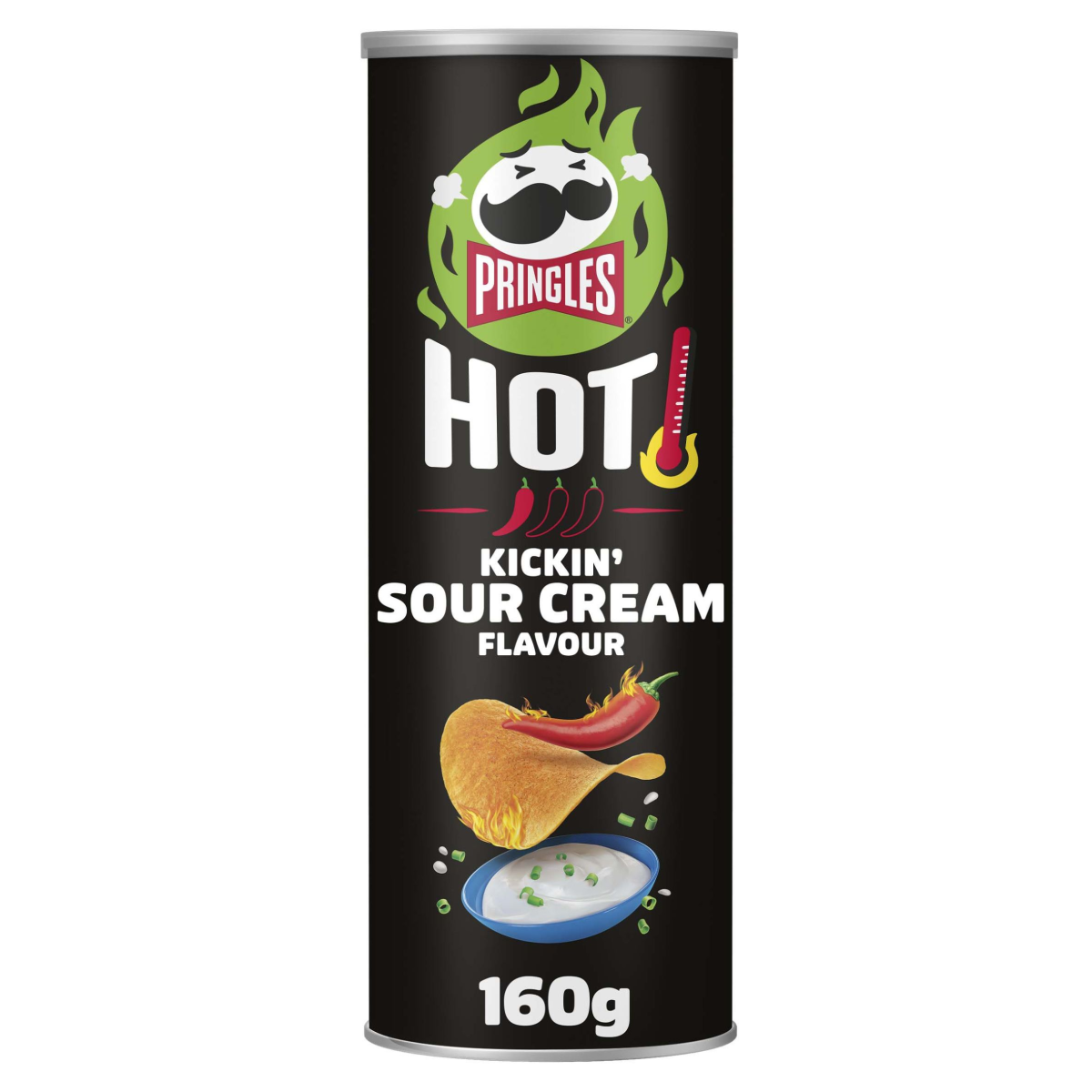 Pringles Hot Kickin’ Sour Cream flavour 160g