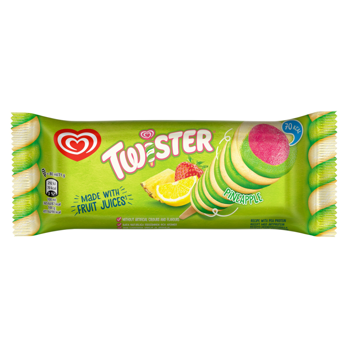 Heartbrand Twister Ice Lolly Pineapple 80 ml