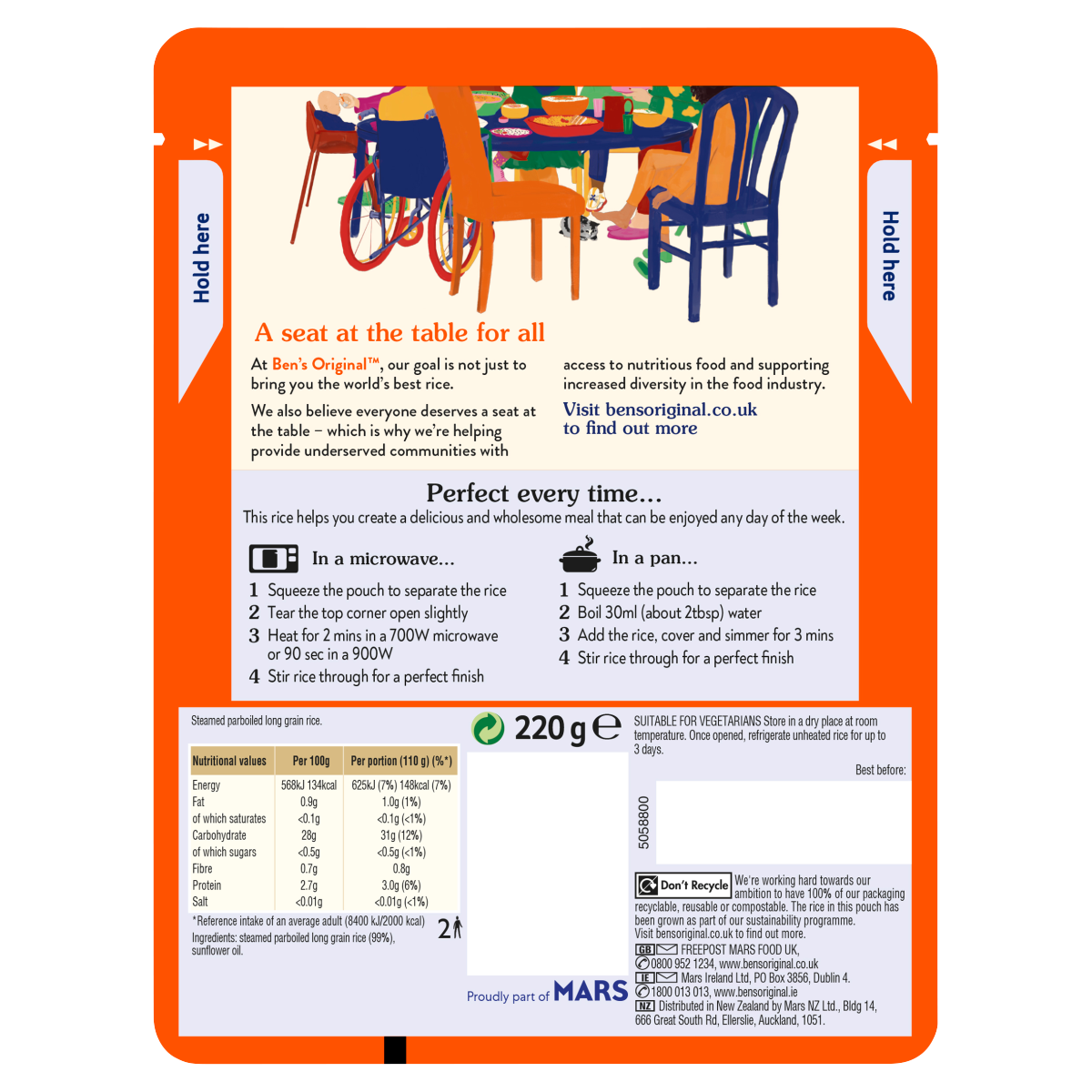 Ben’s Original Long Grain Microwave Rice 220g