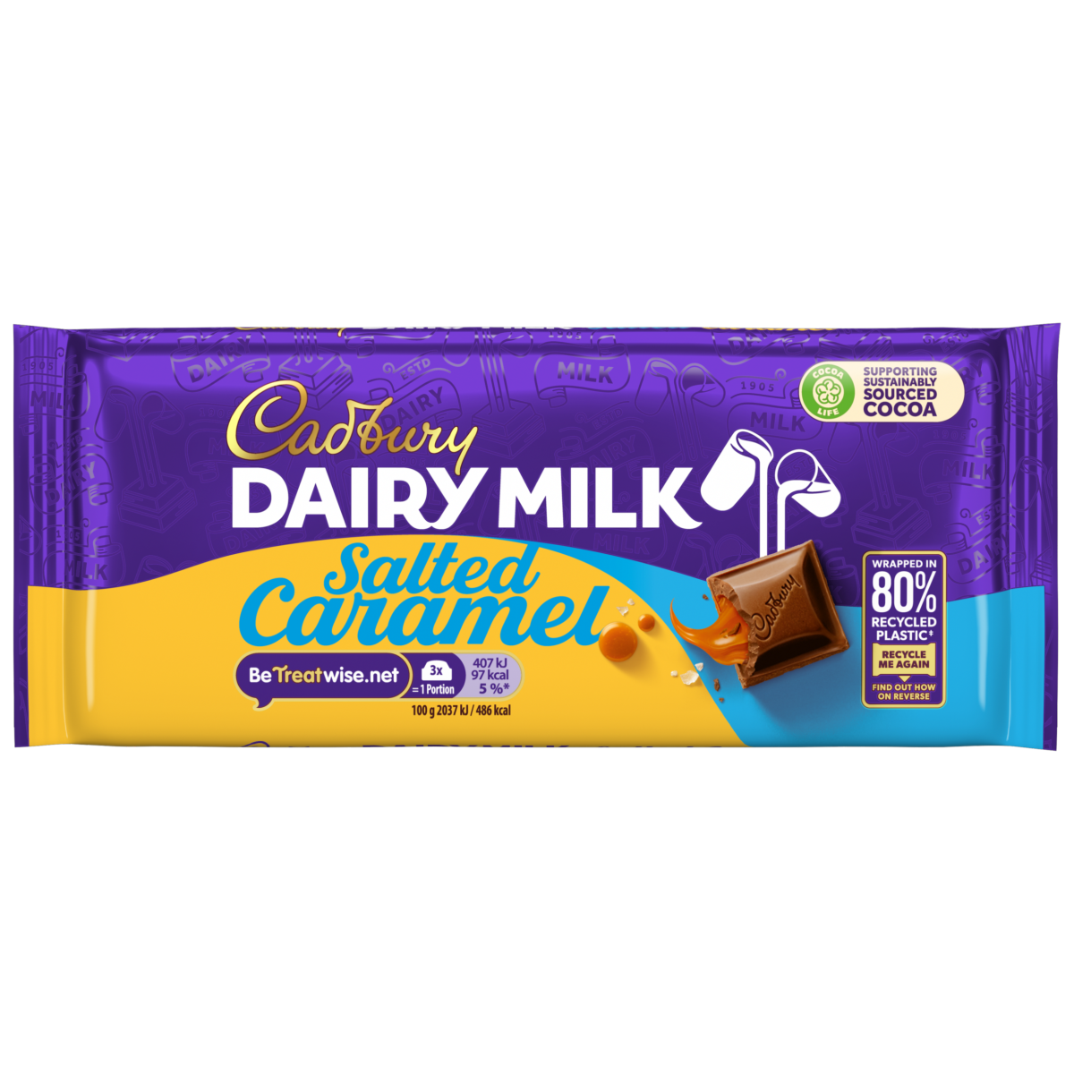Cadbury Dairy Milk Salted Caramel Chocolate Bar 120g
