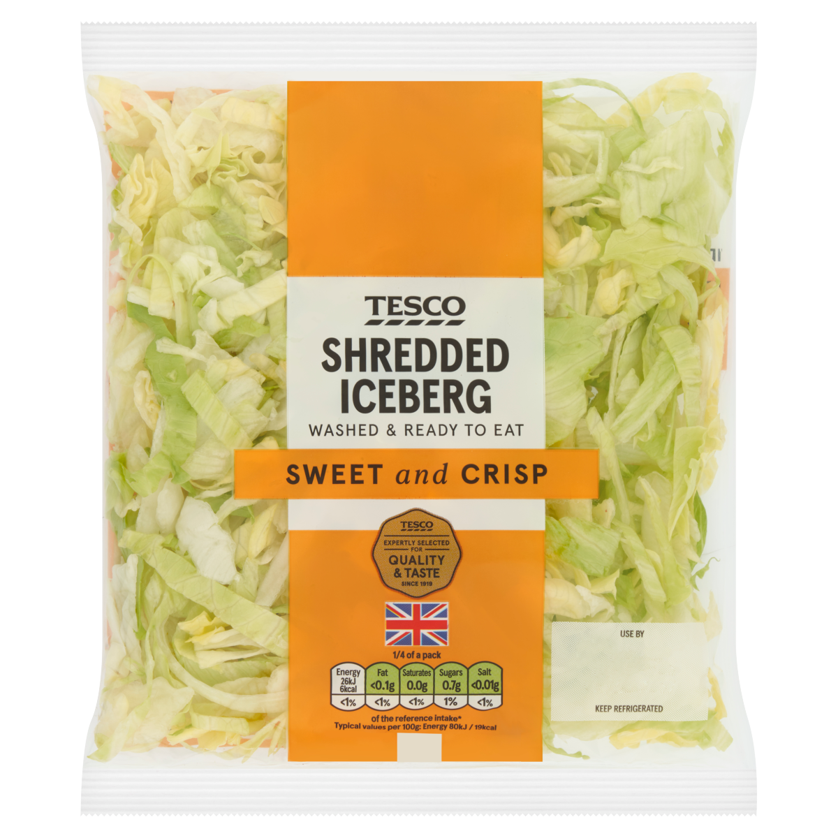 Tesco Shredded Iceberg 130g