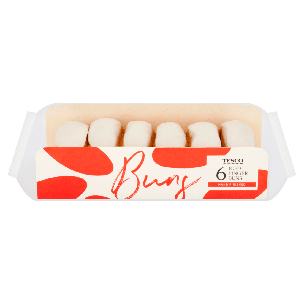 Tesco 6 Iced Finger Buns