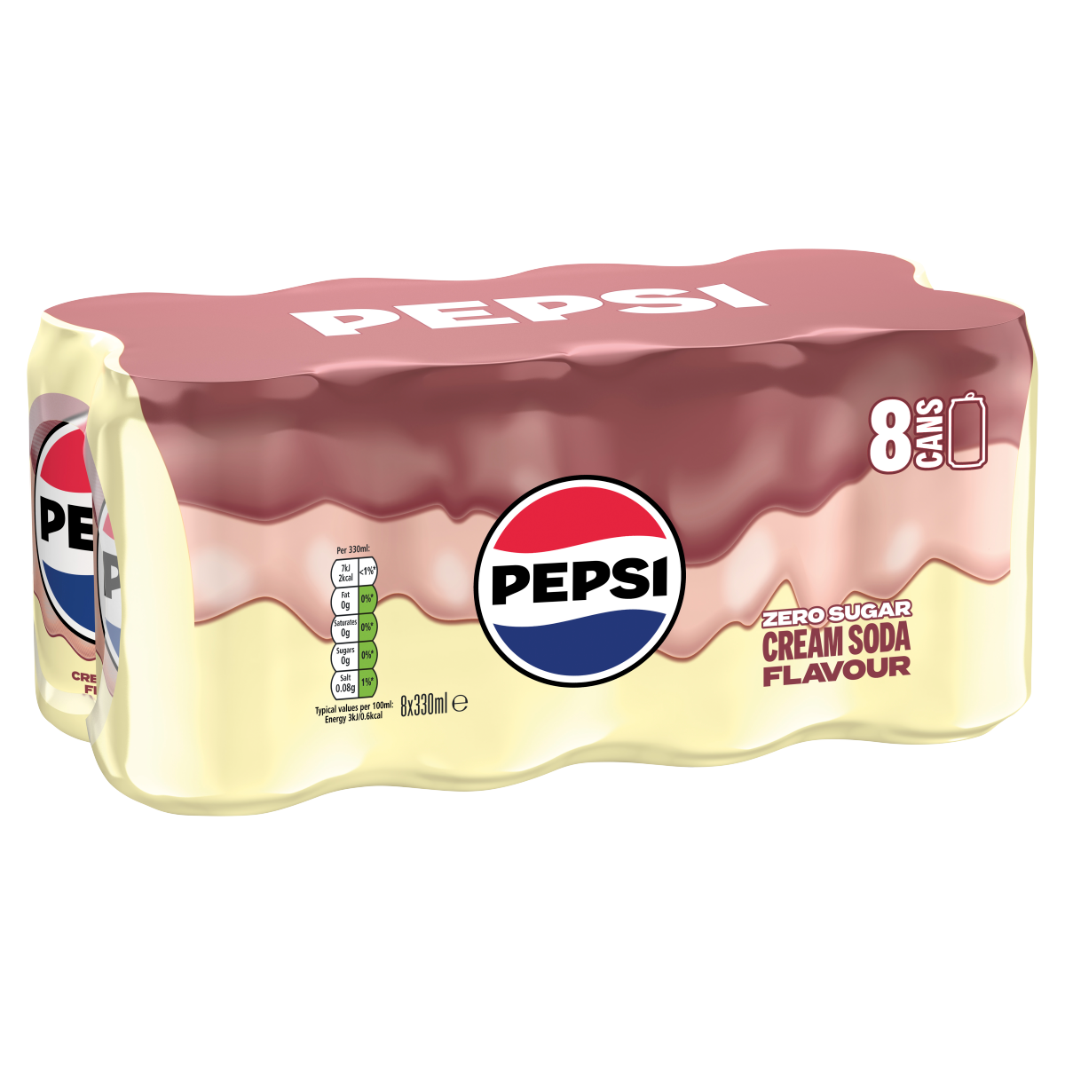 Pepsi Cream Soda Flavour 8 x 330ml