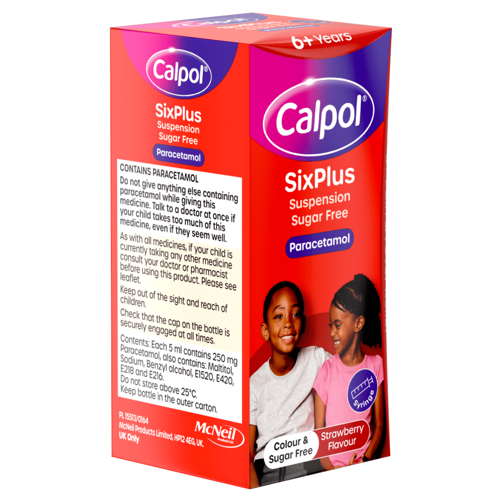Calpol SixPlus Sugar-Free Suspension Paracetamol 6+ Years 80ml