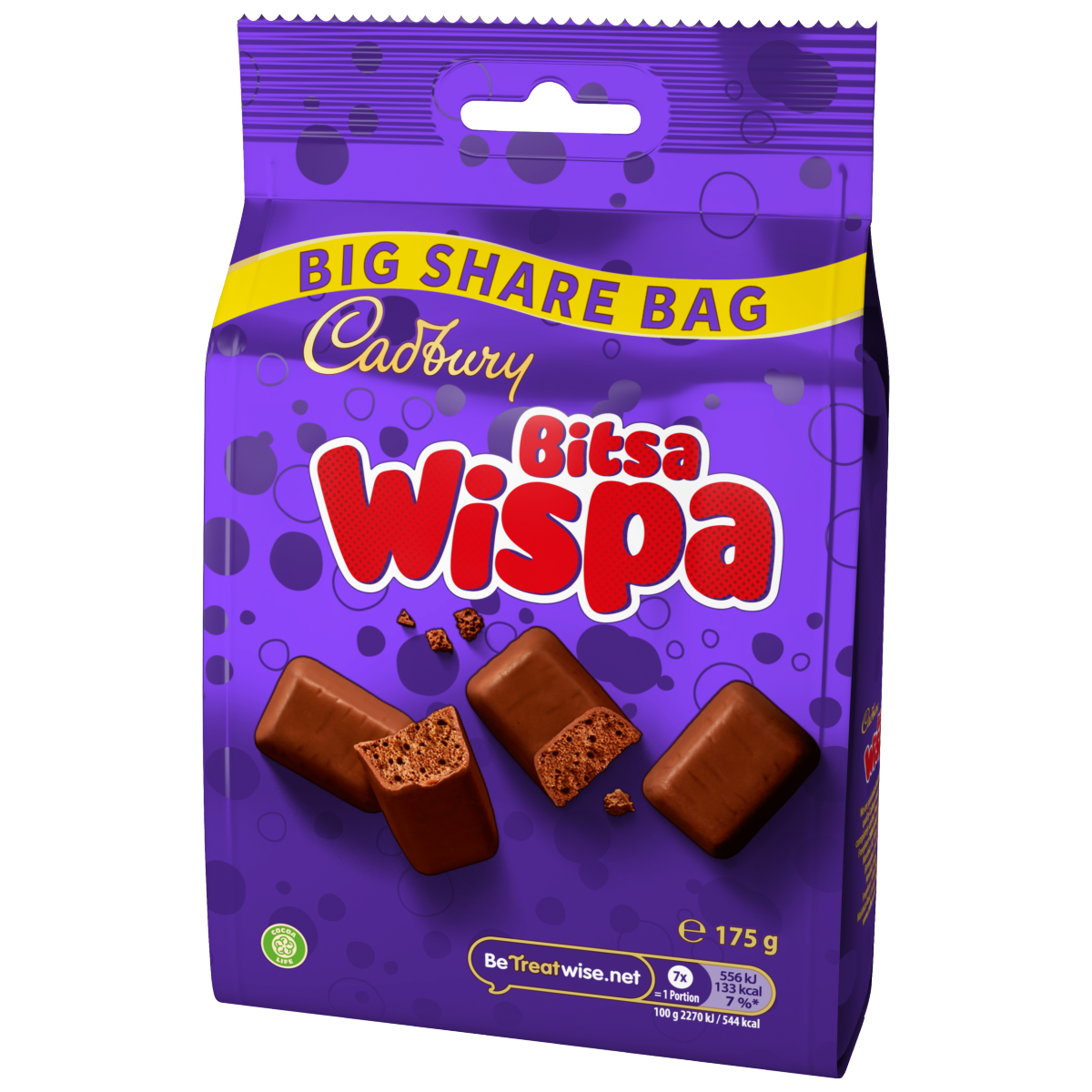 Cadbury Bitsa Wispa Chocolate Large Sharing Bag 175 g