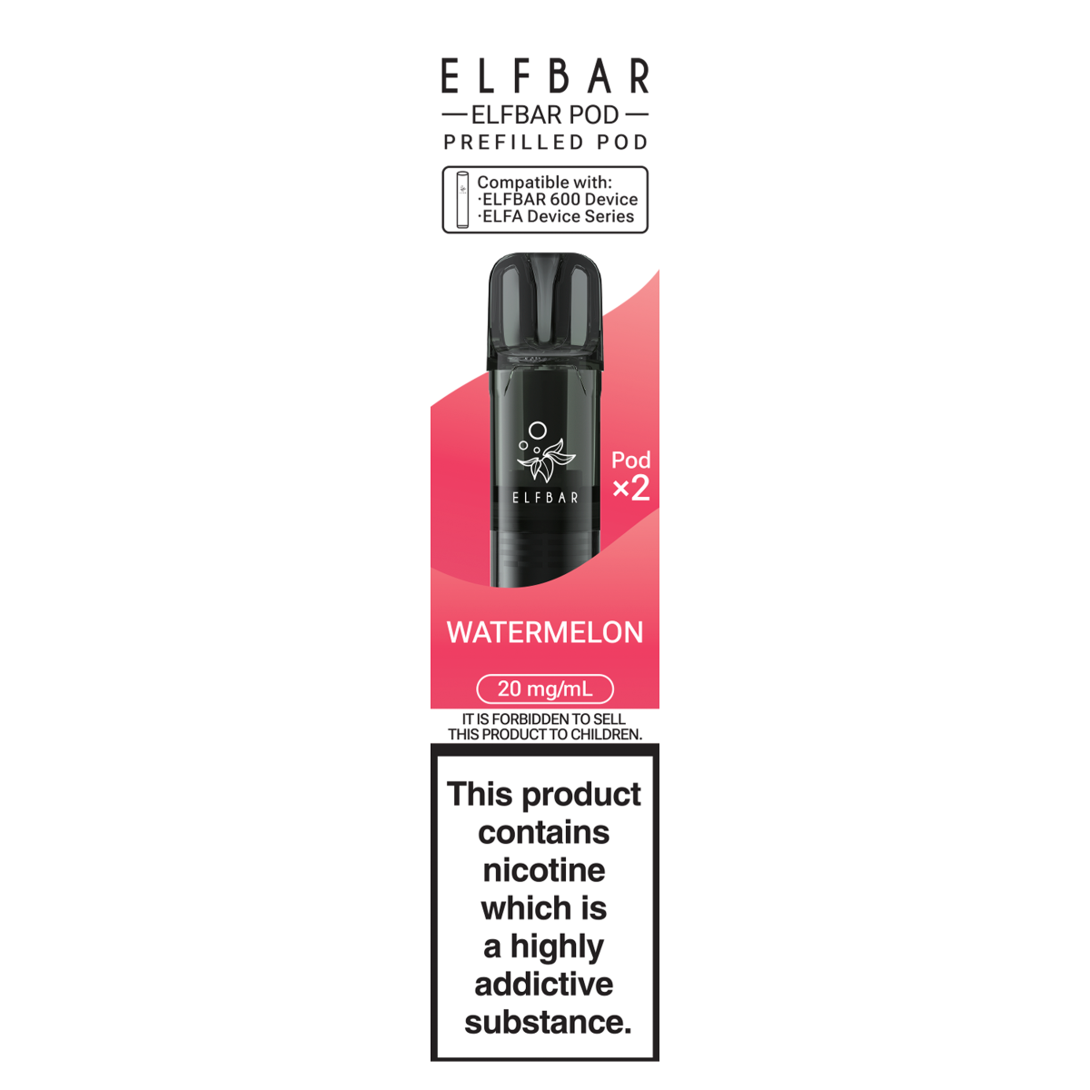 Elfbar Watermelon Prefilled Pod 20mg/ml