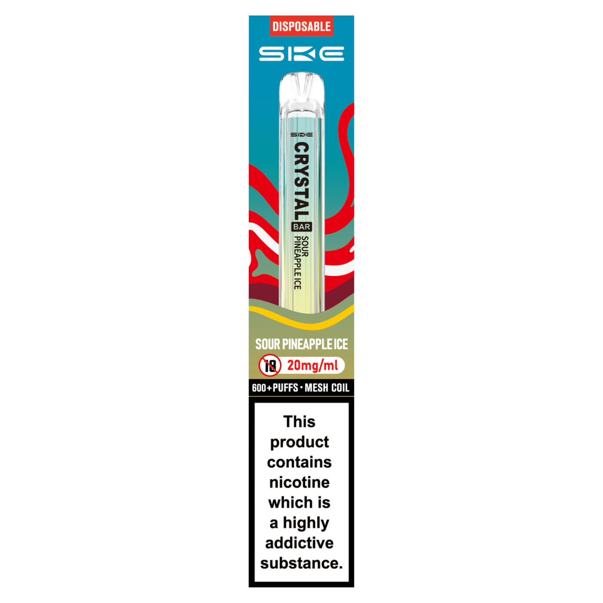 SKE Dispose Sour Pineapple Ice Crystal Bar 2.0ml