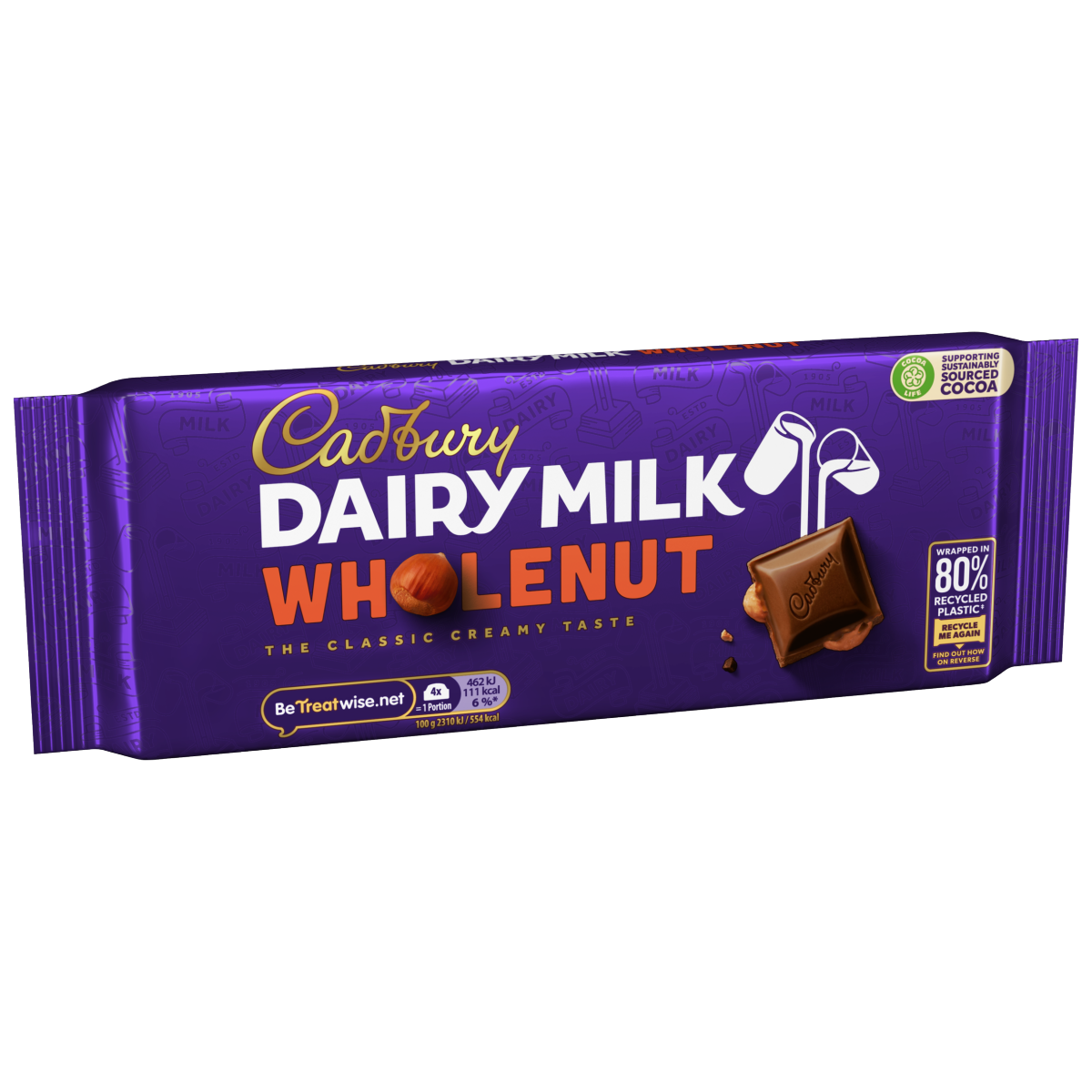 Cadbury Dairy Milk Wholenut Chocolate Bar 180 g