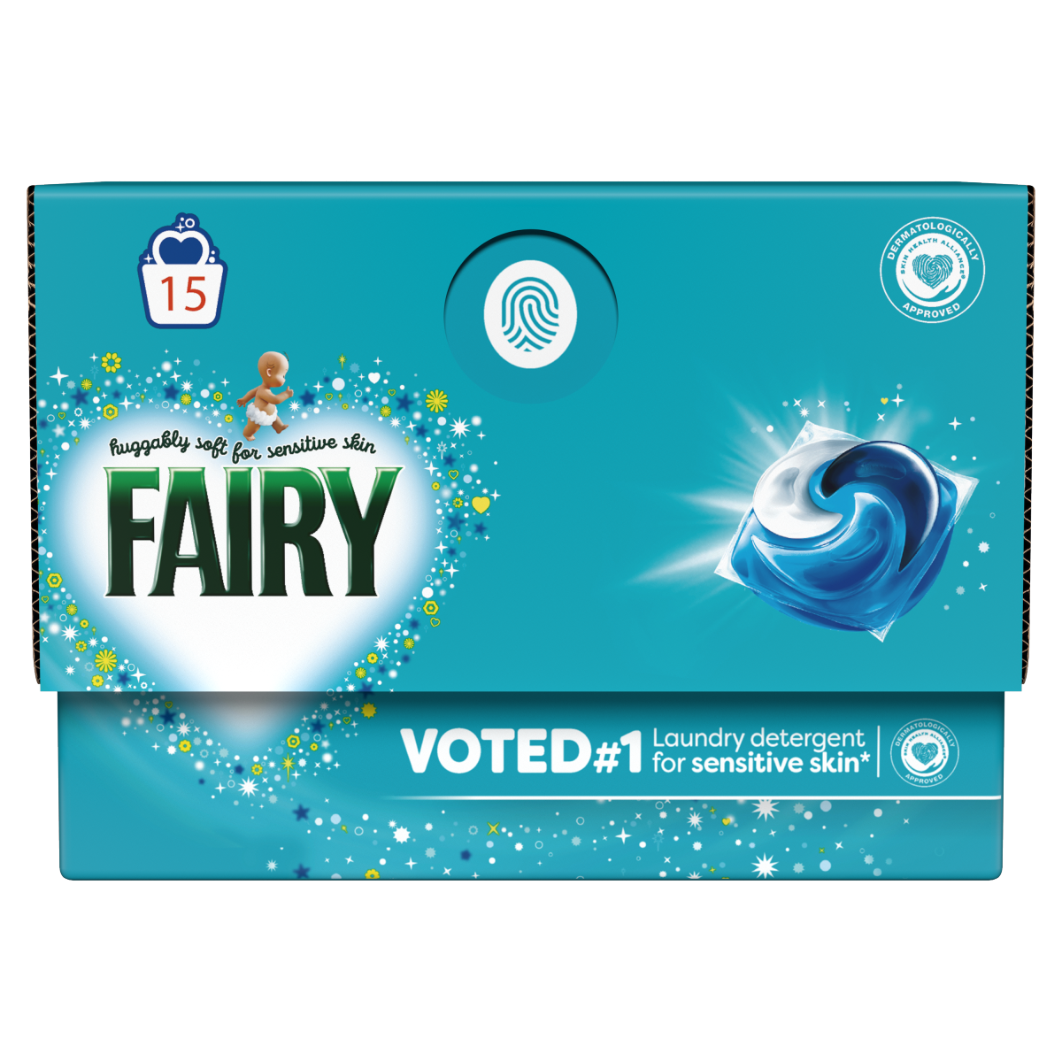 Fairy Non Bio Washing Liquid Pods, For Sensitive Skin 15 Washes