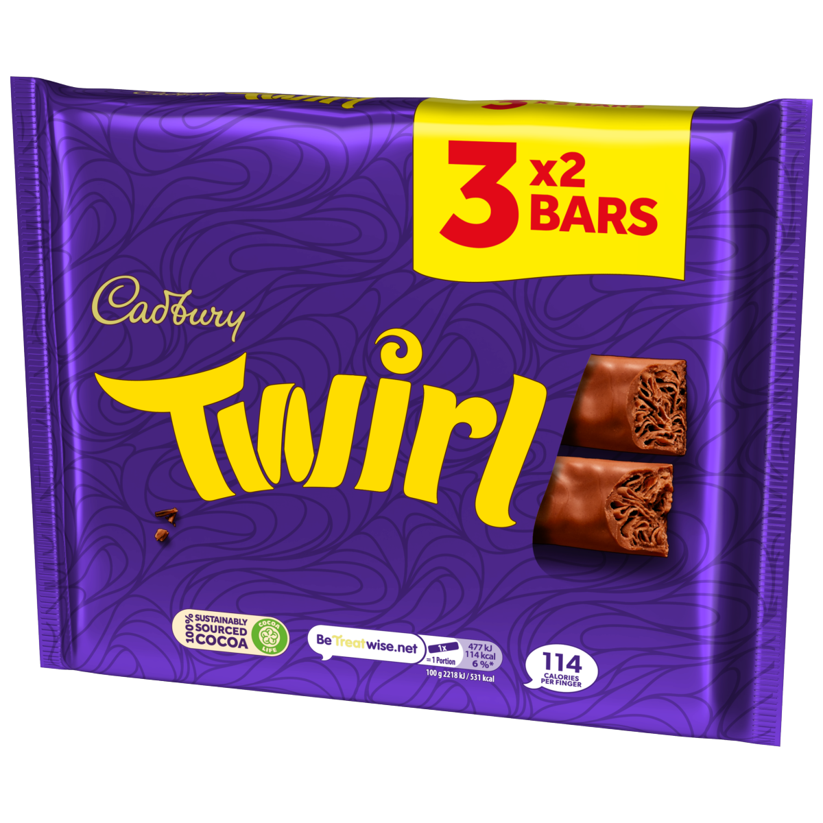 Cadbury Twirl Milk Chocolate 3 Pack Multipack 129 g