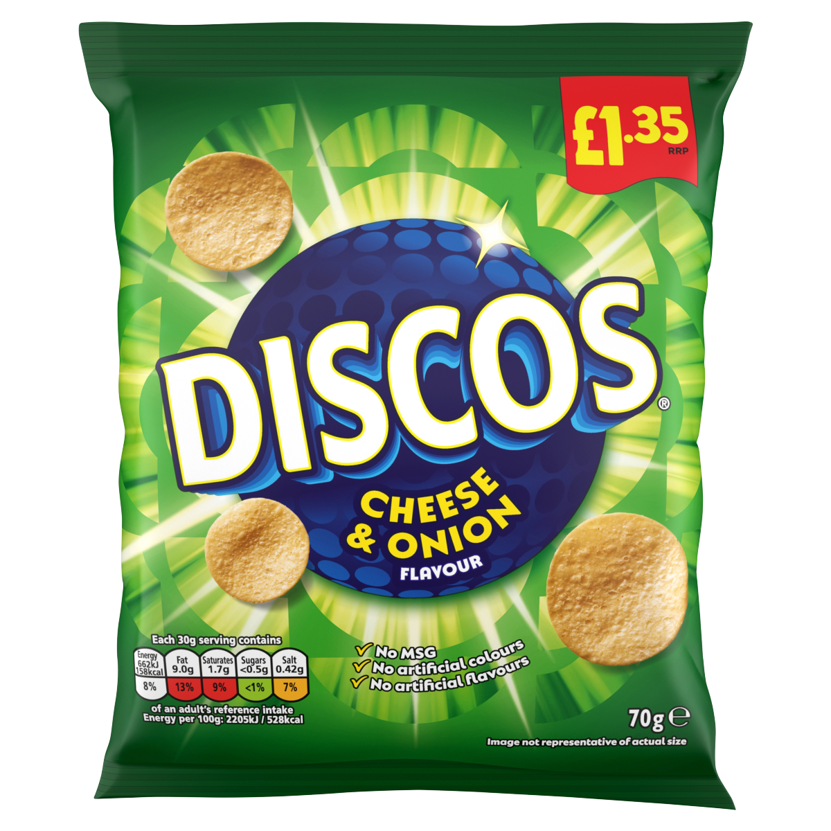Discos Cheese & Onion Flavour 70g