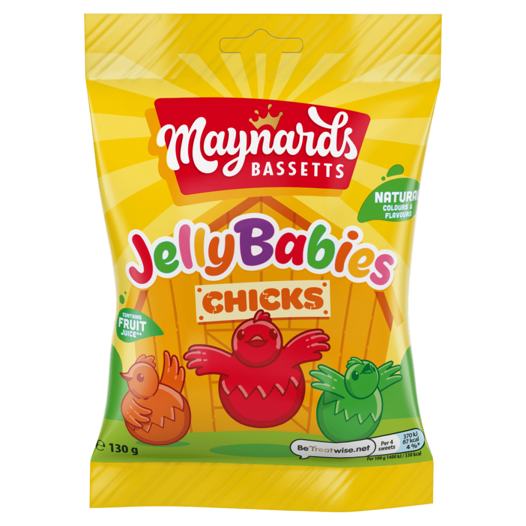 Maynards Bassetts Jelly Babies Chicks Sweets Sharing Bag 130g