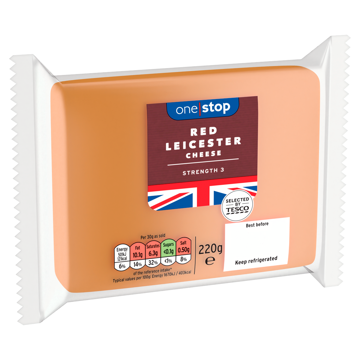 One Stop Red Leicester Cheese 220g
