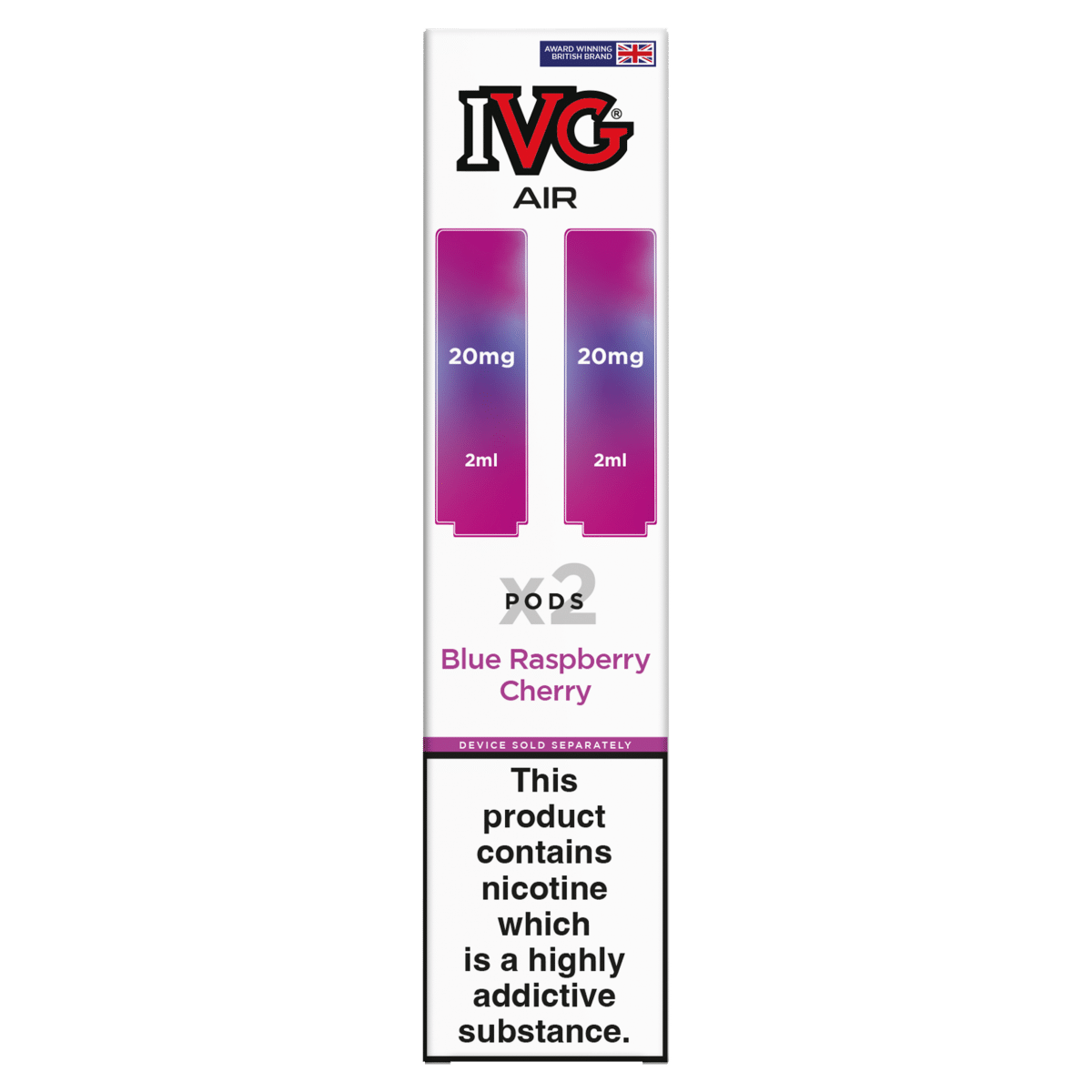 IVG Air Blue Raspberry Cherry Pods 20mg