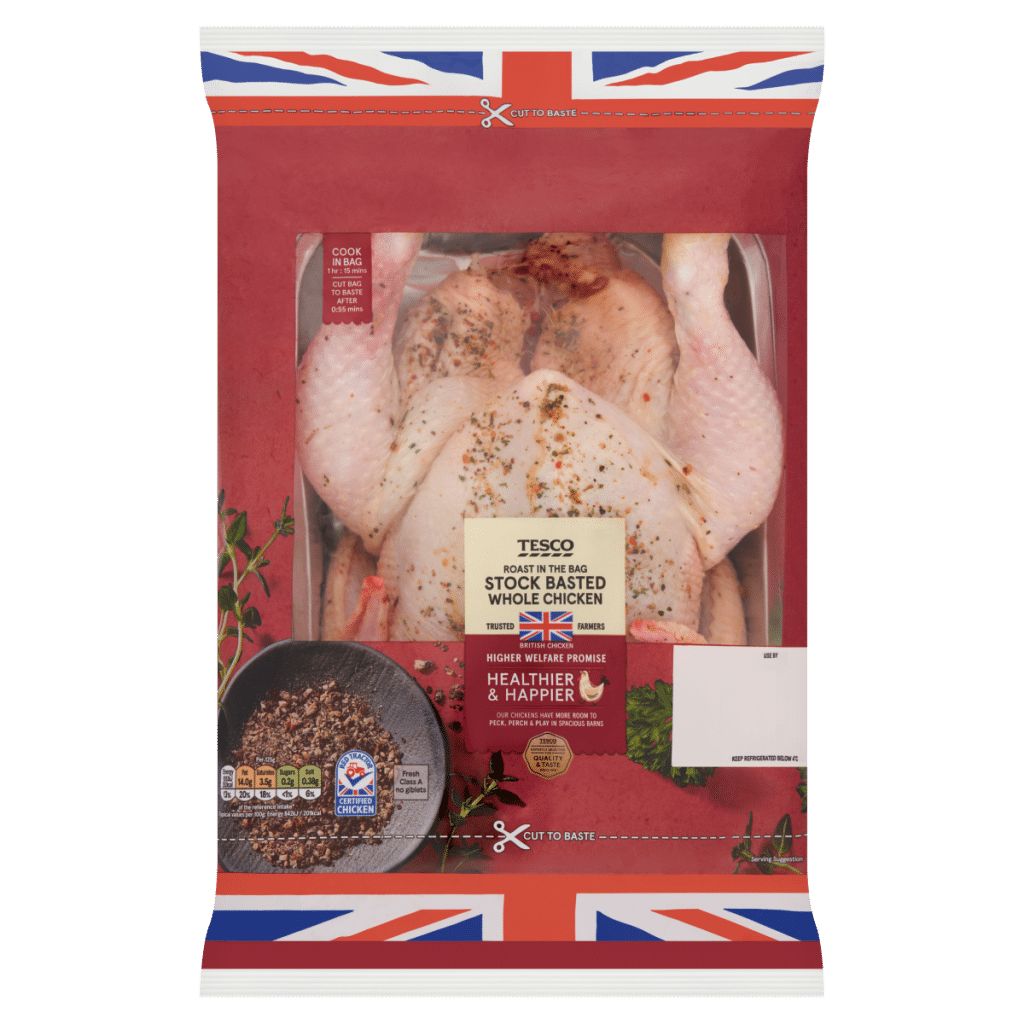 Tesco Roast in the Bag Stock Basted Whole Chicken 1.5kg