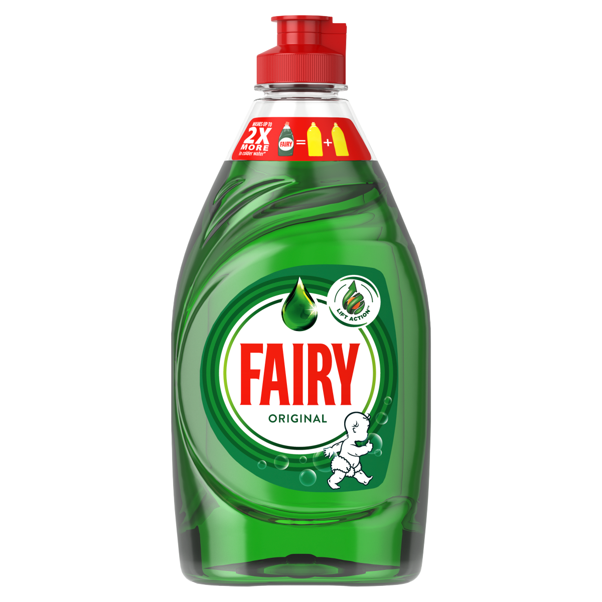 Fairy Original Washing Up Liquid Green with LiftAction 320 ML