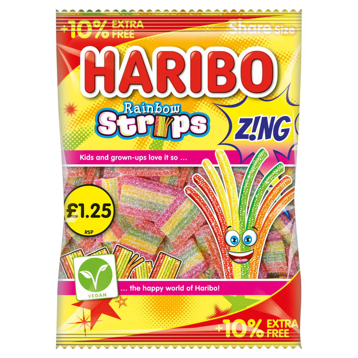 HARIBO Rainbow Strips Zing 143g