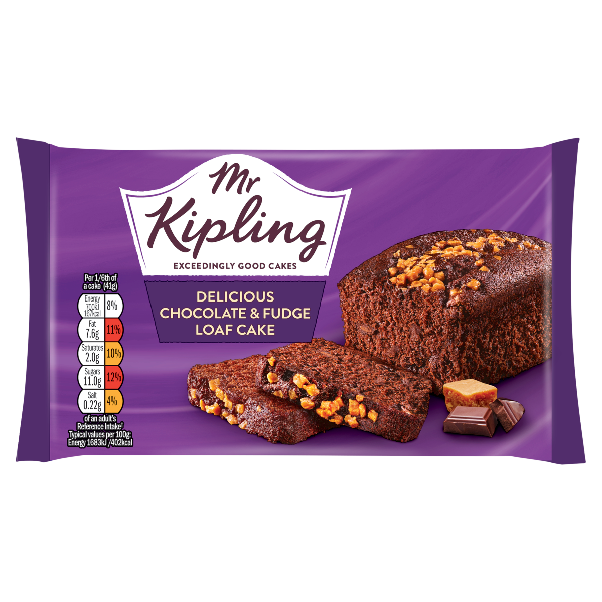 Mr Kipling Delicious Chocolate & Fudge Loaf Cake 220g