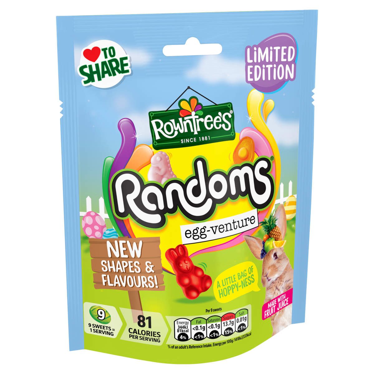 Rowntree’s Limited Edition Randoms Egg-Venture 130g