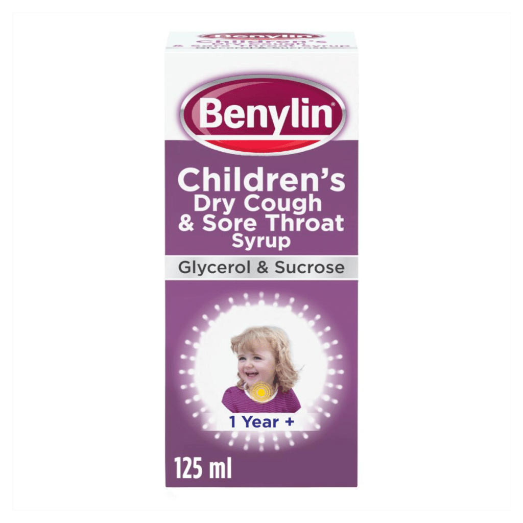 Benylin Children’s Dry Cough and Sore Throat Syrup 125ml