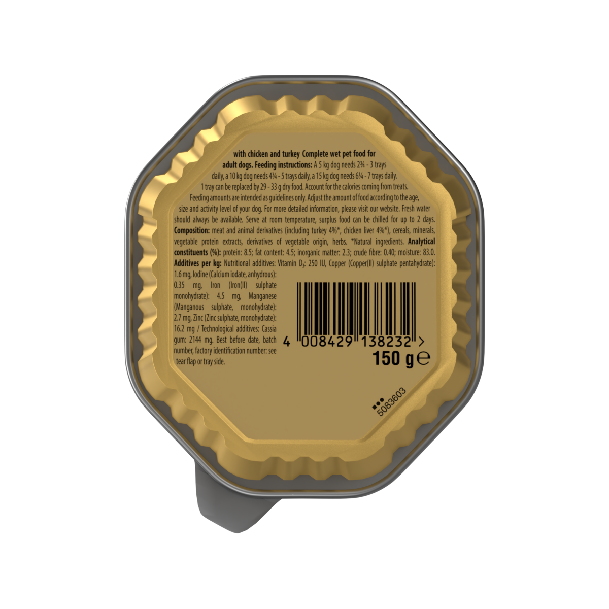 CESAR® Classic Terrine Dog Food Tray Chicken & Turkey in Loaf 150g