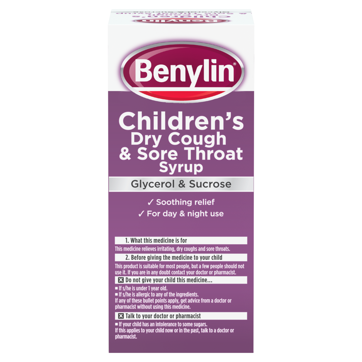 Benylin Children’s Dry Cough and Sore Throat Syrup 125ml