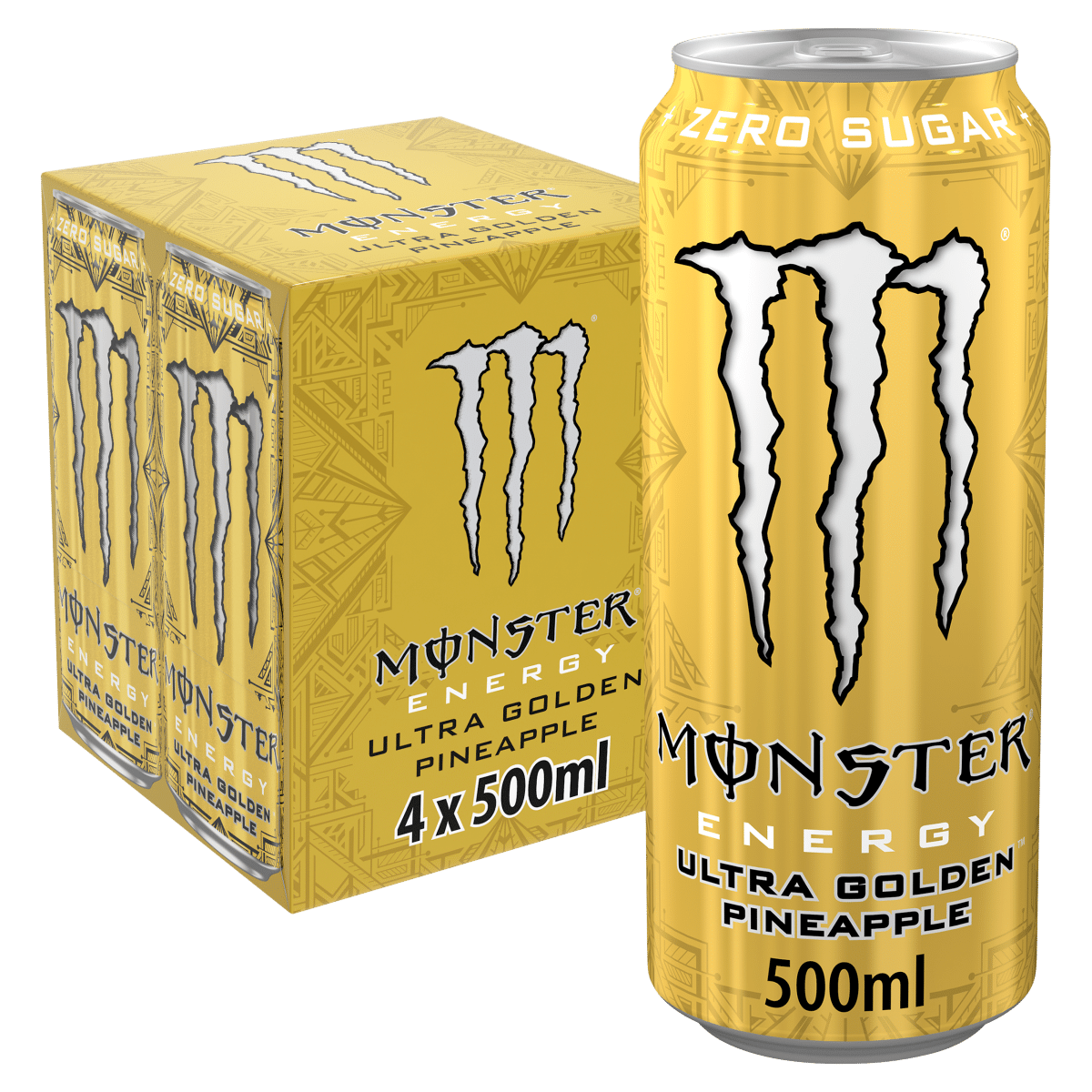 Monster Energy Drink Ultra Golden Pineapple Zero Sugar 4 x 500ml
