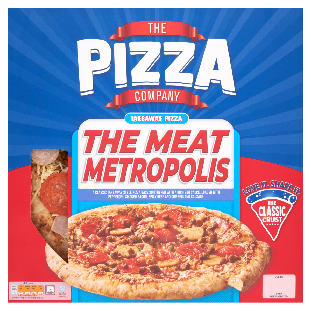 The Pizza Company The Meat Metropolis Takeaway Pizza 497g