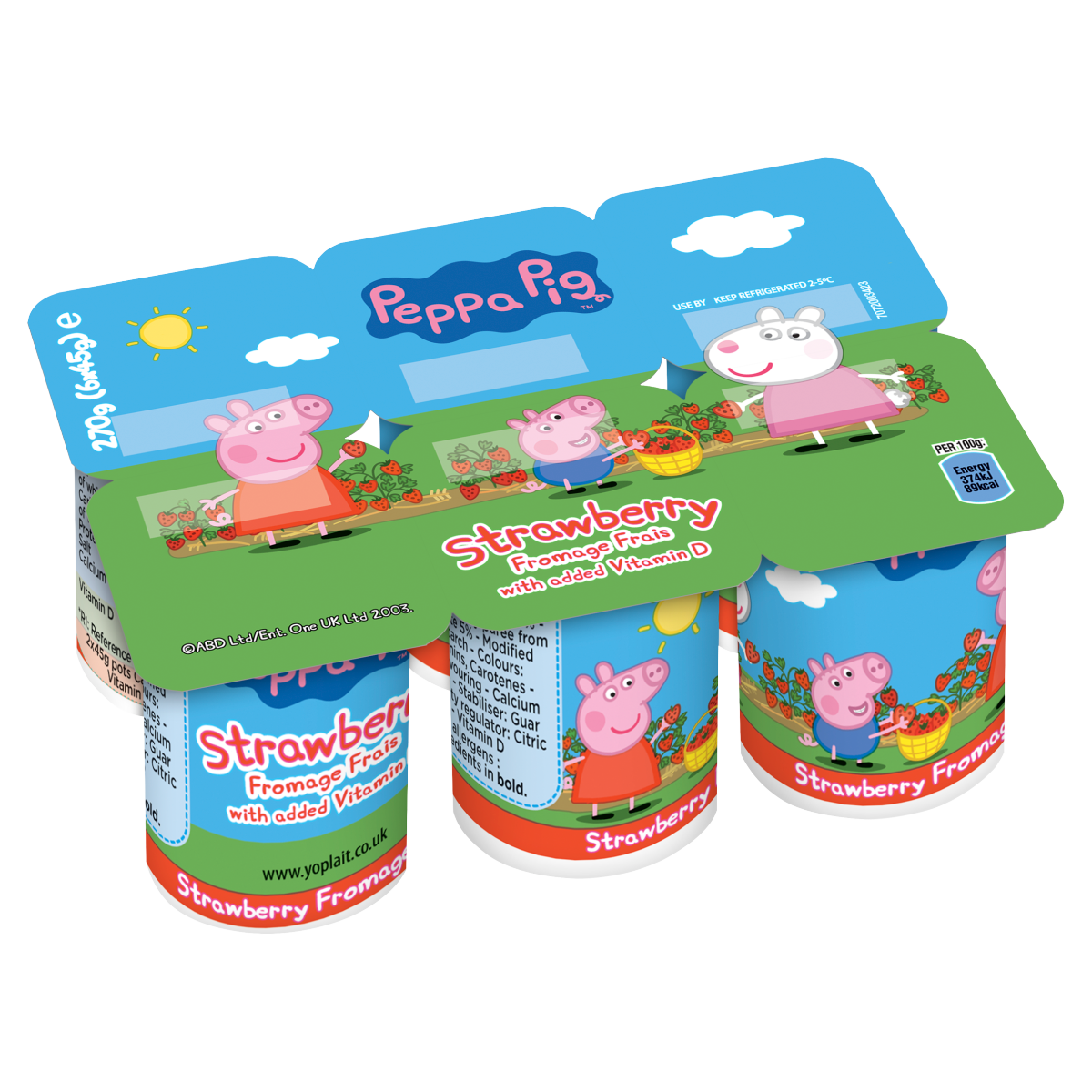 Peppa Pig Kids Strawberry Fromage Frais 45g