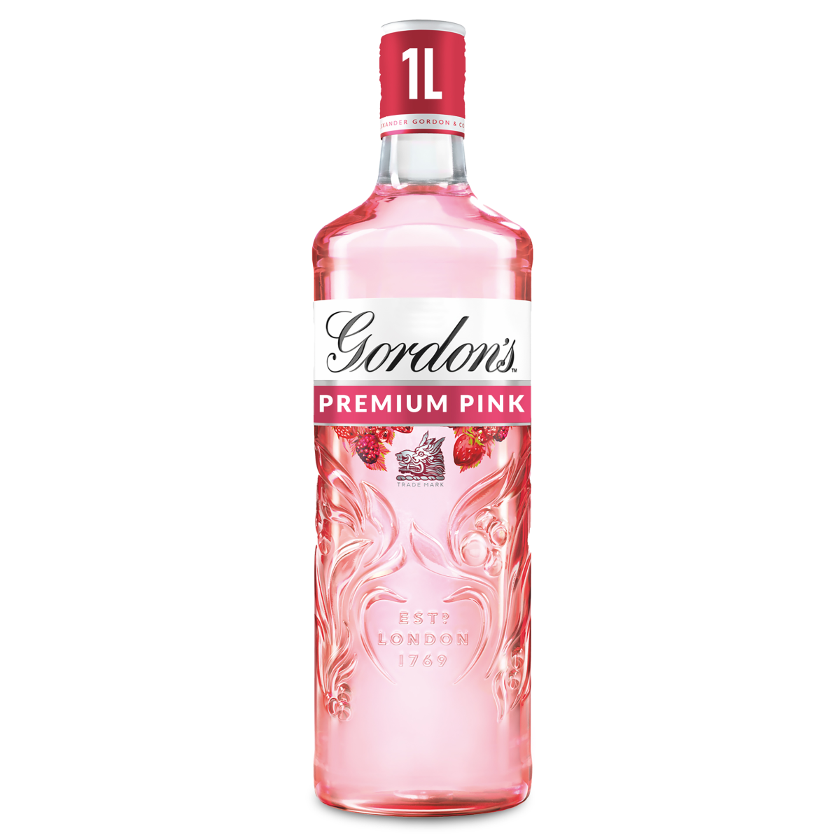 Gordon’s Premium Pink Gin Based Flavoured Spirit Drink 35% vol 1L Bottle