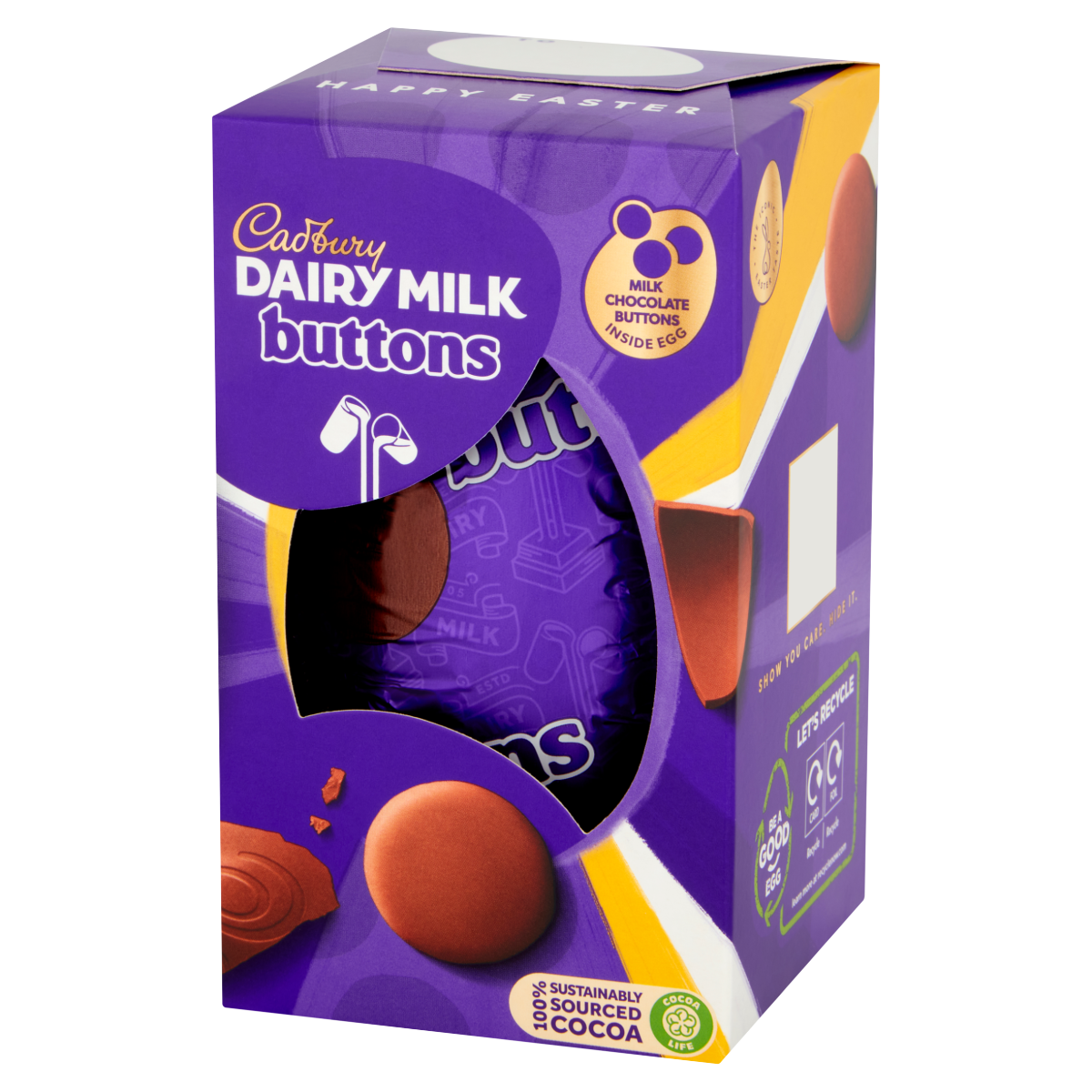 Cadbury Dairy Milk Giant Buttons Chocolate Easter Egg 96g