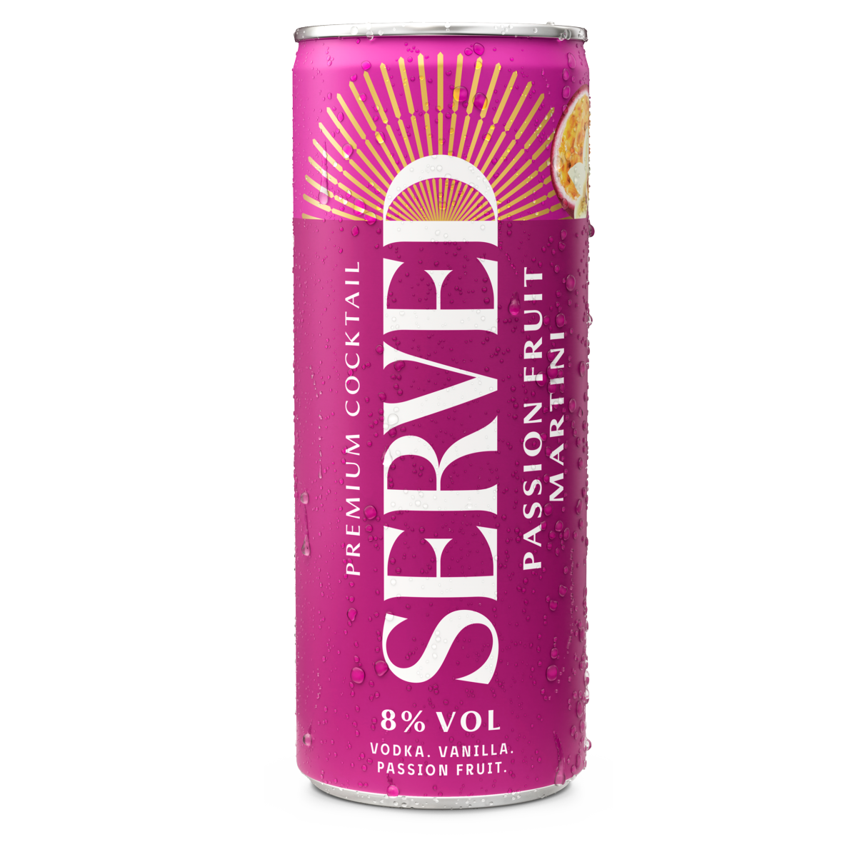 Served Passion Fruit Martini Premium Cocktail 250ml