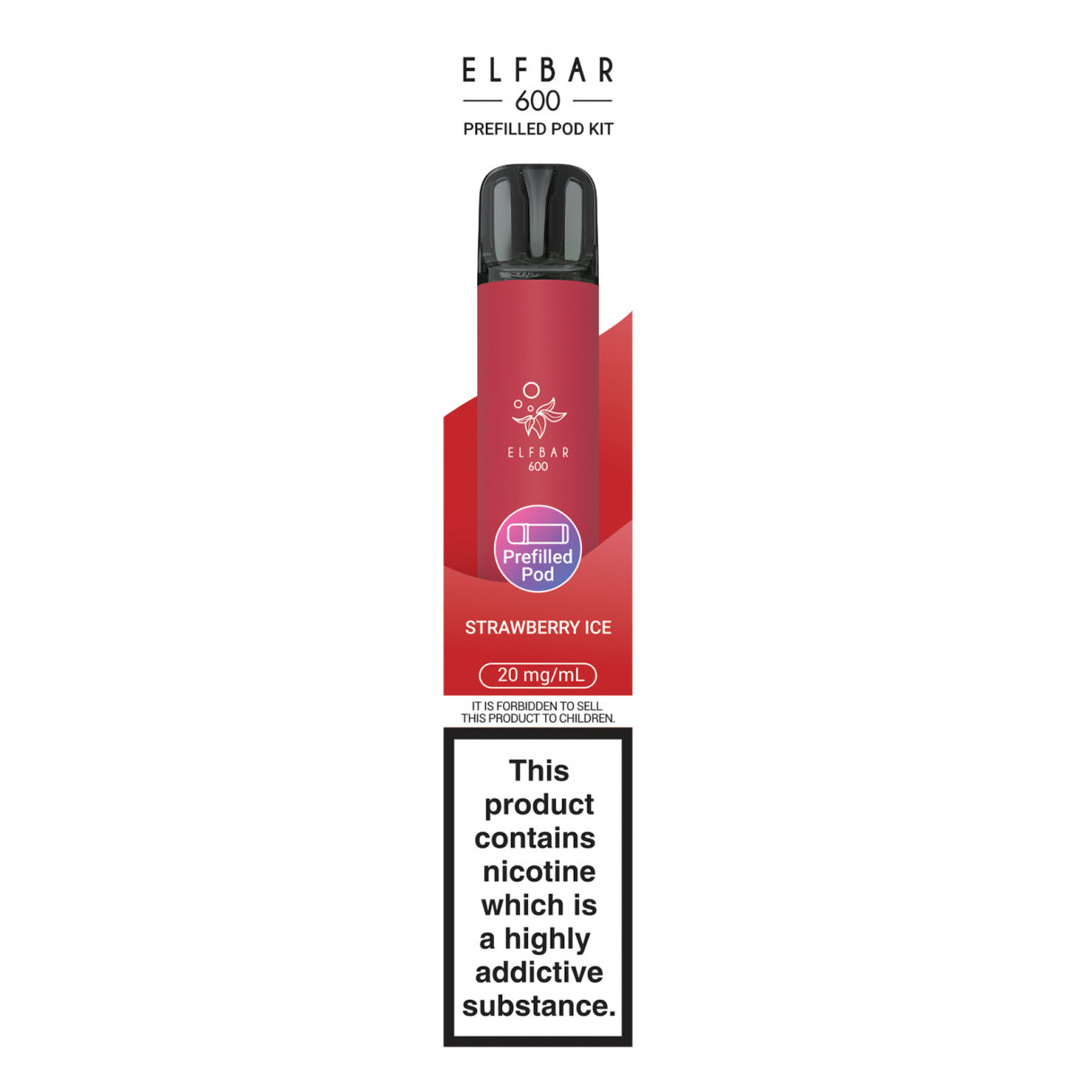 Elfbar 600 Strawberry Ice Prefilled Pod Kit 20mg/ml